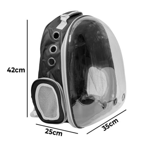 Mochila Transparente para Pets Visão Panorâmica 360° Estilo Astronauta para Gatos e Cachorros Pequen