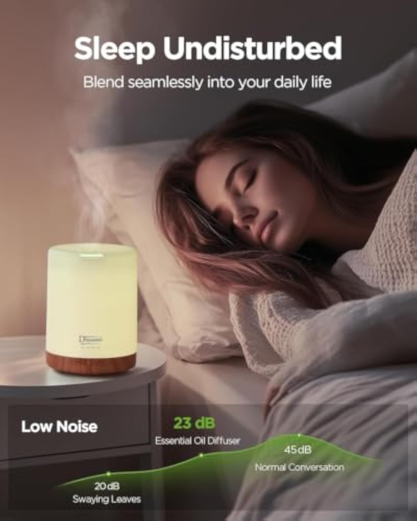 300ML Essential Oil Diffuser with 7 LED Color Changing Light