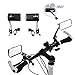 Twshiny 1 par de Aluminio de Bicicletas de montaña Motor Scooter Espejo retrovisor Volver Retrovisor (Black)