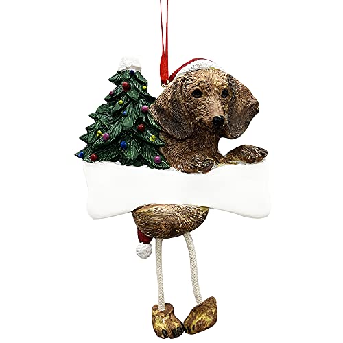 Dachshund Ornament Red with Unique 
