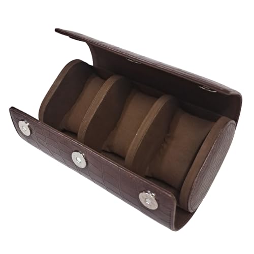 Image of THE CASE PU Leather Premium Smart Watch Case for Men & Women For 3 Slots Watch Roll Organizer