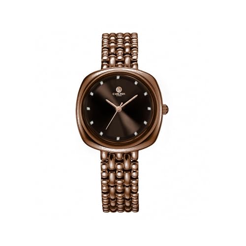 Image of Carlton London Women Celeste Analog Watch, Square Dial, Stainless Steel Strap, Quartz Movement, 30M Water Resistant, Casual Wear