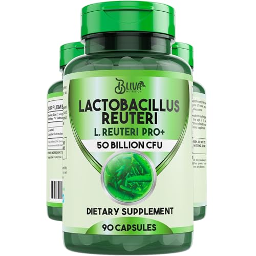 Image of BLIVA Lactobacillus Reuteri Capsules - L Reuteri - 50 Billion CFU per Serving - Highest CFU Count L Reuteri Supplement - 90 Capsules