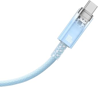 Baseus Explorer Series Fast Charging Cable Intelligent Temperature Control USB to Type-C 100W, 1m, Blue