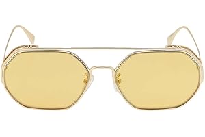 FE40039U 10L 57 FENDI Gold Mirror Geometric Ladies Sunglasses