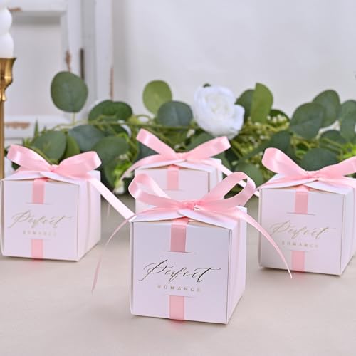 Image of Double Face Pearl Pink Satin Ribbon 3 /8 inch X 50 Yards Polyester Pearl Pink Ribbon for Gift Wrapping Very Suitable for Weddings Party Invitation Decorations and More