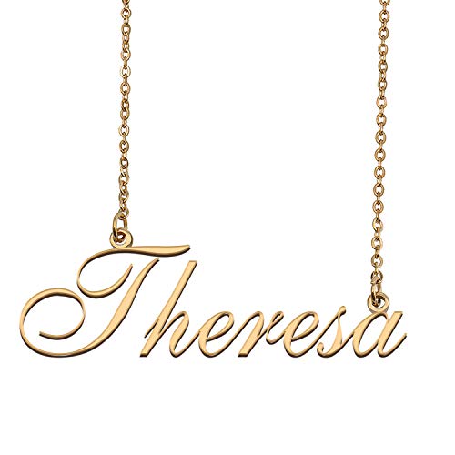 HUAN XUN Customized Charm Pendant Jewelry Any Name Necklace for Grandmother Theresa