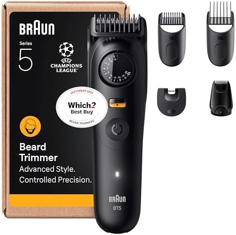 Braun Beard Trimmer Men Series 5, Mens Beard Trimmer with 5 Styli...