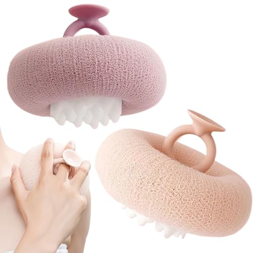 Esponja corporal con forma de girasol, esponja de ducha 2 en 1, cepillo de limpieza con ventosa para niñas, niños, hombres, viajes, hogar, hotel, spa, gimnasio, playa, después del entrenamiento, baño