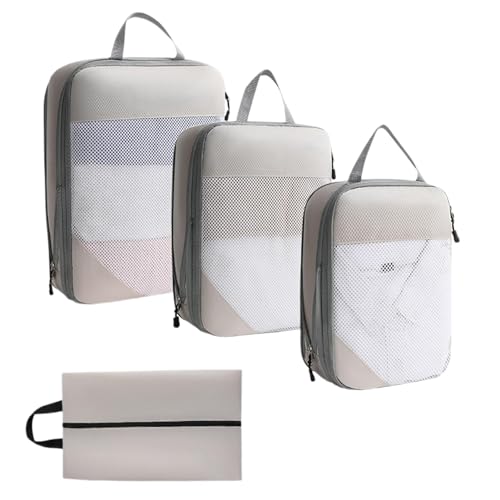 Samuliy Bolsas organizadoras de viaje para equipaje, 4 bolsas organizadoras de equipaje, cubos de equipaje, bolsa de almacenamiento de ropa impermeable para maleta de equipaje