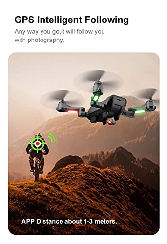 YYAI-HHJU GPS-Drohne, Dual-GPS-Drohne Mit 4K Uhd 120 ° Weitwinkelkamera, 2000 M Rc-Entfernung, 5 Ghz WiFi FPV Rc… – Bild 5