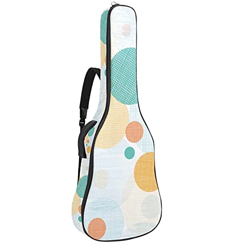 Housse guitare électrique rembourrée et réglable style à pois noir