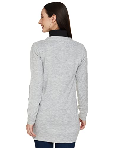 Image of Amazon Brand - Symbol Women's Casual Acrylic V Neck Full Sleeve Regular Fit Tunic Length Cardigan Sweater (Available in Plus Sizes)