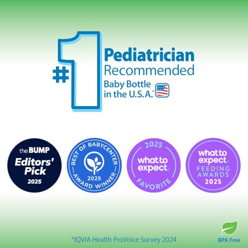 Image of Dr. Brown's Anti-Colic Options+ Narrow Glass Baby Bottle with Level 1 Slow Flow Nipple, BPA-Free, 4 oz /120mL, 2-Pack