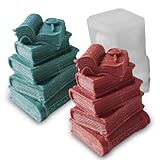 Japleed Book Shape Silicone Candle Soap Molds, 3D Vintage Book Epoxy Resin Casting Candle Soap Wax Clay Keychain Pendant Mold, Unique Chocolate Cake Molds, DIY Craft Decor (Book with Magnifying Glass)