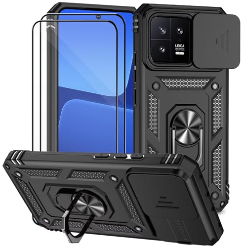Dechyi für Xiaomi 13 5G / Xiaomi Mi 13 5G Hülle mit Panzerglas Schutzfolie Schutzhülle mit Kameraschieber Case 360° Dreh...
