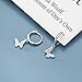 Dainty Butterfly Dangle Hoop Earrings 925 Sterling Silver for Women Cute CZ Crystal Diamond Sparkly Charm Drop Cartilage Small Huggie Hoops 10mm Fashion Jewelry Christmas Gifts Hypoallergenic (Silver)