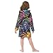 Glaphy Colored Spider Web Halloween Bathrobe Hooded PJ Robe Soft Fleece Robe Pajama Sleepwears 2-12 Years