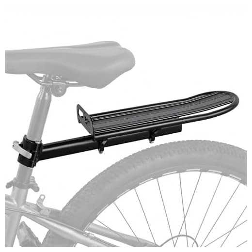 Bike Rear Rack, Adjustable Bike Cargo Rack with Quick Release Clamp Includes Tie Straps