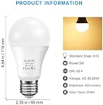LED Dusk to Dawn Light Bulb,ProPOW A19 5W Smart Sensor Bulbs Soft White Automatic Light Bulb Timer Outdoor Lighting for Porch, Garage, Driveway,Yard,Hallway,Patio(E26,450 lumens,2-Pack)