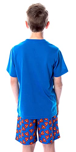 DC Comics Big Boys' Superman Logo Short Sleeve Pajama Short Set2