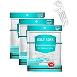 Travel Dental Floss Picks,Refill Bagged Floss Sticks,Holy Rose High Toughness Adults Flosser Toothpick,300 Count Professional Clean Flossers for Teeth Hygiene, Oral Care and Health.