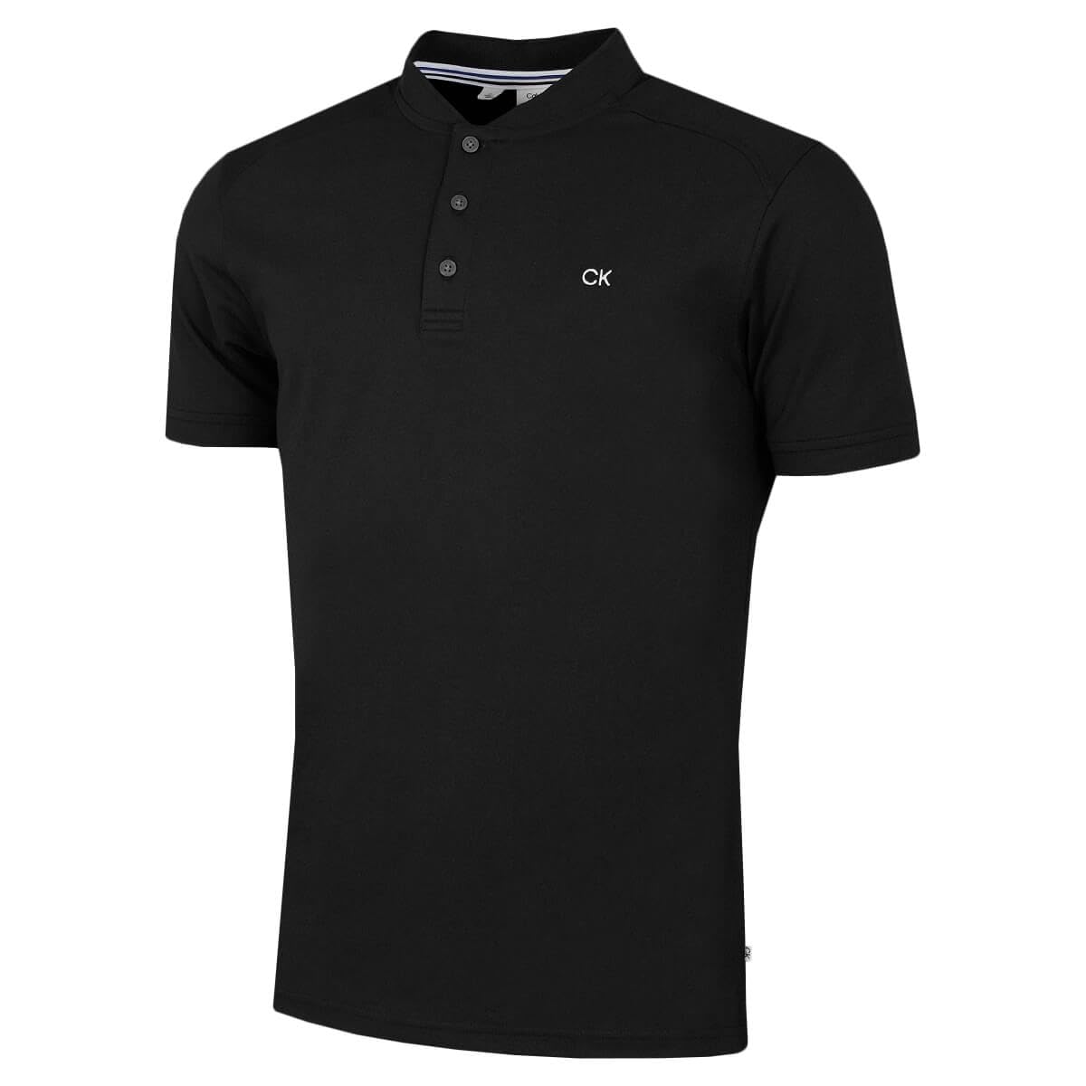 Calvin Klein Men's Black Blade Collar Polo Shirt - Xxxxl