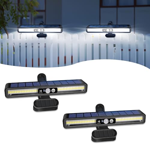 クリップ ソーラーライト センサーライト 屋外 2個 電気代不要 防水 3つ点灯モード 自動点灯 消灯 高感度人感センサーライト 屋外 防犯ライト 防災ライト 庭先/玄関/廊下/駐車場適用 停電 地震 津波 台風対策 防災対応 簡単取り付け