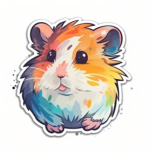 Image of Yoonek Graphics Hamster Vinyl Decal Sticker for Car, Laptop, Tumbler, More. #005438