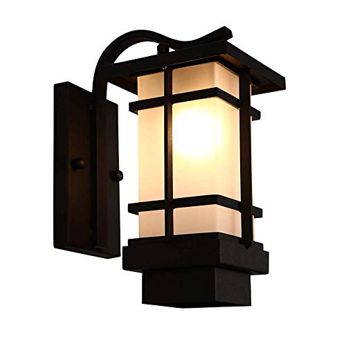 Applique-lanterne extérieur sable noir luminaire mural étanche jardin et entrée