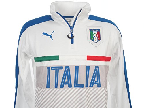PUMA FIGC 1/4 Zip Traini.White Maglione Uomo