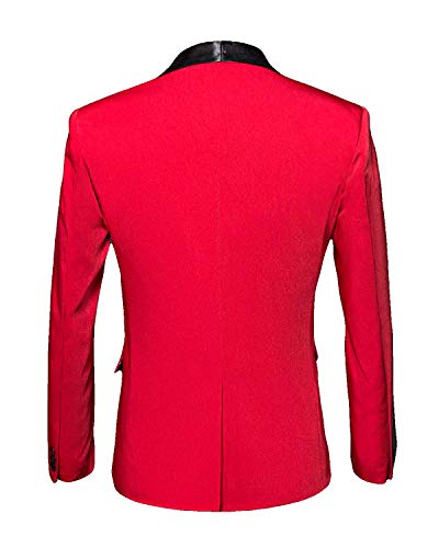 GATMSTZ Men Shawl Lapel Slim Fit Groom Blazer Formal One Button Business Jacket2