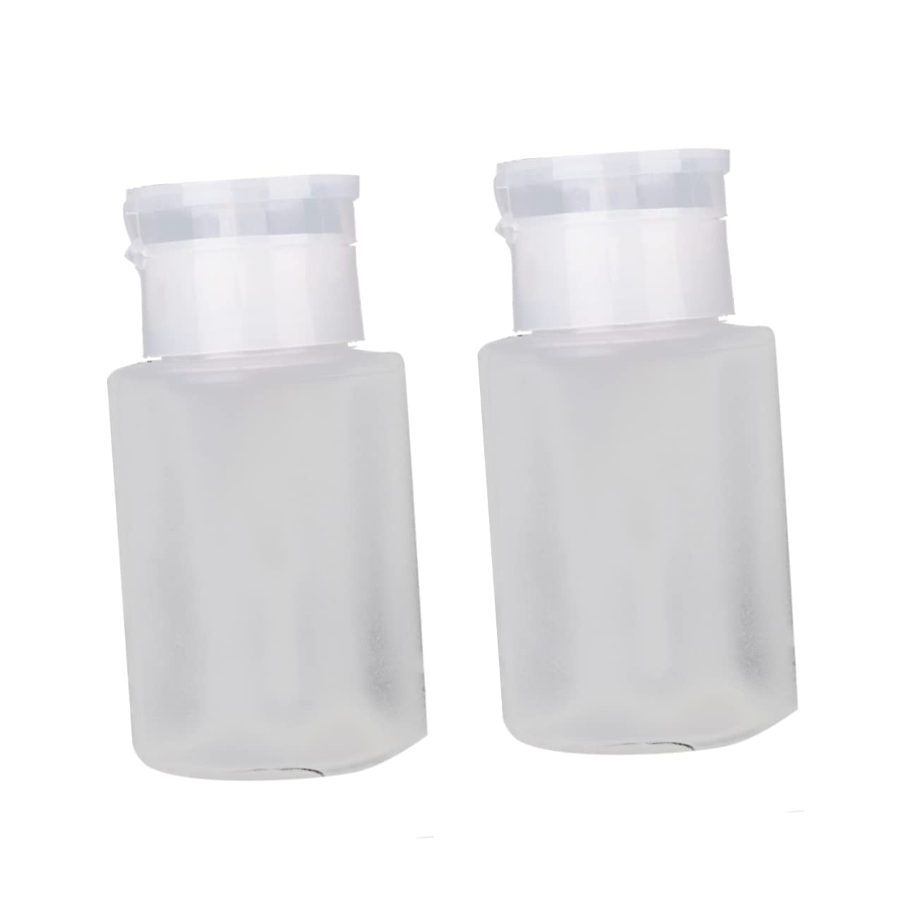 Ipetboom 4pcs Press Pump Bottle Nail Pump Bottle Nail Polish Remover Storage Pump Soap Dispenser Makeup Remover Travel Bottle Push Down Empty Bottle One Touch Pump Dispenser Manicure White