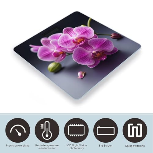 Báscula digital para baño FekiLoot con plataforma ancha miniatura 3