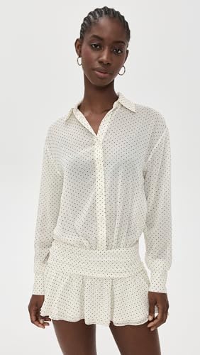 Women's Girls Girls MINI Dress, Porcelain Polka, White, XS2