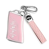 MILD EAST For Lexus Key Fob Cover Fit for 4 Buttons TPU Full Cover for Lexus ES350 ES300h UX200 LS500 LS500H LC500 LC500h (Pink)