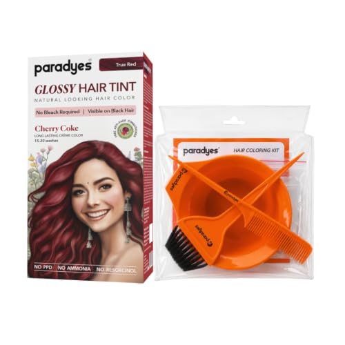 Image of Paradyes Cherry Coke No Bleach Glossy Hair Tint with 7-in-1 Hair Colouring Kit
