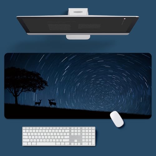 [OceanMap] マウスパッド 大型 ゲーミング ゲーミング用 ファッション ピンク カラー マウスマット デスクマット 特大 おおきい キーボードパッド ゴム底 900*400*4mm 柔軟性 光学式 マウス対応 滑り止め 耐久性 良い おしゃれ かわいい サイバーカフェの商品画像（Amazon）