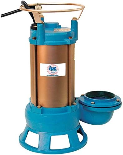 IPT Centrifugal Submersible Shredder Sewage Water Pump - 13,200 GPH, 3 HP, 4in. Ports, Model Number 5765-IPT-95