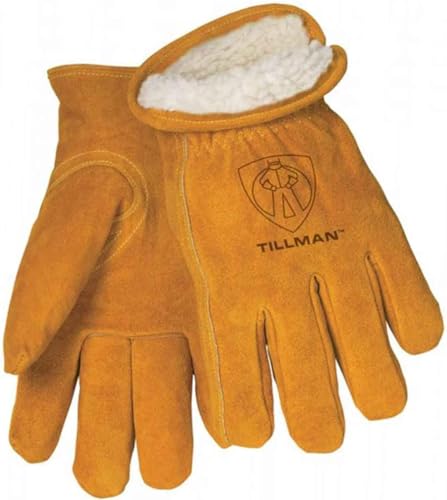 41FLiQoVRML. SL500 Tillman 1450 Split Cowhide Pile Lined Winter Gloves X-Large, Gold