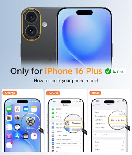 Image of FNTCASE for iPhone 16 Plus Case [Compatible with Magsafe] Translucent Matte Cases with [Screen Protector] Military Grade Shockproof Protective Phone Cover - Blue