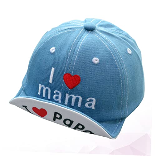 BESPORTBLE Embroidered Boys and Girls Baseball Cap Soft Brim Sun Protection Hat for Boys and Girls Adjustable Summer Cap for Outdoor Activities (Light Blue)3