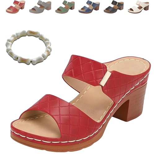 Orthopedic Stylish Sandals for Women, Vestiqs Orthopedic Sandals, Sandals Platform Chunky Heels Open Toe Slides