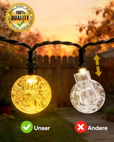 Suright Lichterkette Außen Solar, 8M 30 LED Solar Lichterkette Outdoor – Ansicht 6