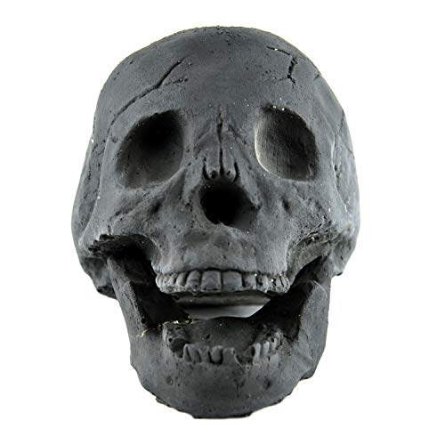 Myard Fireproof Imitated Human Fire Pit Skull Gas Log For Ng, Lp Wood Fireplace, Firepit, Campfire, Halloween Decor, Bbq (Qty 1, Black) #TOP1