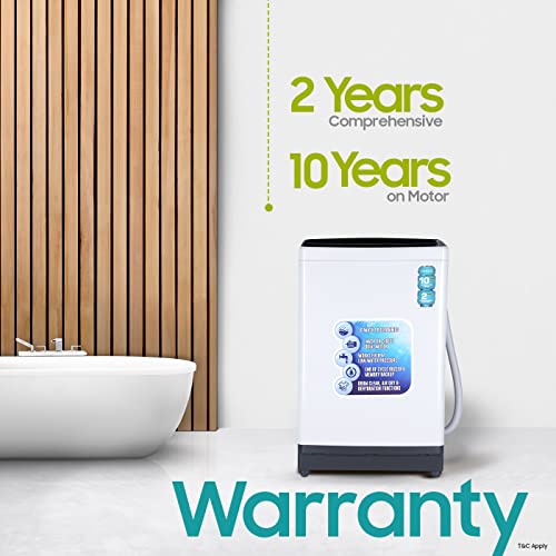 Image of Croma 8 kg Fully Automatic Top Load Washing Machine with 2 Years Warranty on Product and 10 Years on Motor (CRAW1502, Grey)