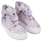 Disney Girls Lilo & Stitch Sneakers - High Top Athletic Shoes with Lace-Up Design - Comfortable Footwear for Everyday Wear & Casual Outfits (Lavender, 11)