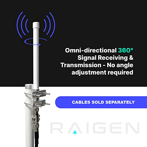 Image of RAIGEN Helium Miner 3dBi Antenna LoRa 915 MHz 12in Indoor Omni-Directional HNT Hotspot for MNTD, Nebra, RAK, Bobcat, Syncrob, and Sensecap [Cables Sold Separately] (3 dbi)