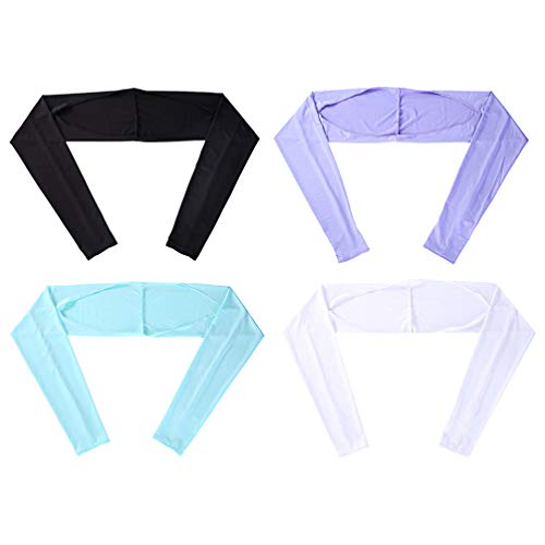Healifty Luvas de Proteção Solar 4Pcs Refrigeração Mangas Braço Golf Xale Mangas Luvas Elbow Sleeve
