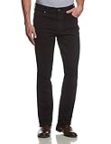 niedrige Leibhöhe Wrangler Herren Texas Tonal Straight Jeans, Black Overdye, 36W / 32L